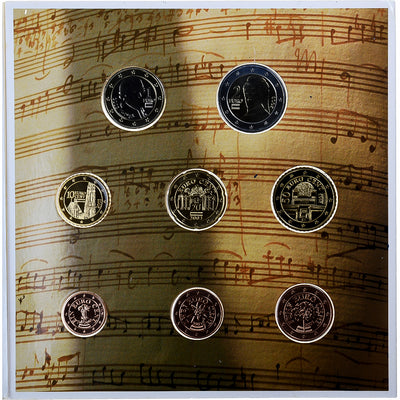 Autriche, 
            
               Set 1 ct. - 2 Euro, 
            
               Mozart