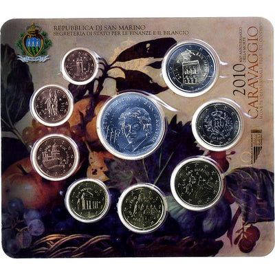 Saint Marin , 
            
               Set 1 ct. - 5 Euro, 
            
               Caravaggio