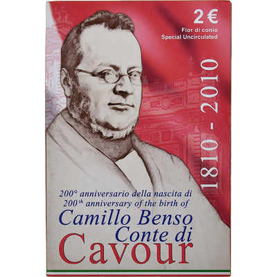 Italie, 
            
               2 Euro, 
            
               Camillo Benso comte di Cavour