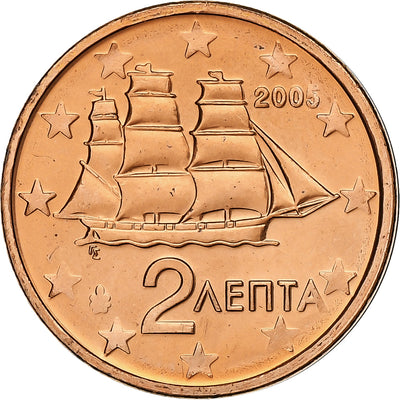 Grèce, 
            
               2 Euro Cent, 
            
               2005