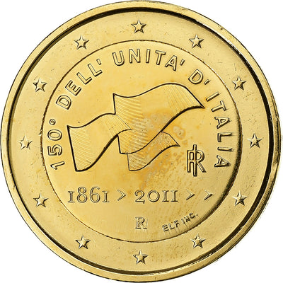 Italie, 
            
               2 Euro, 
            
               150th Anniversary - Italian Unification