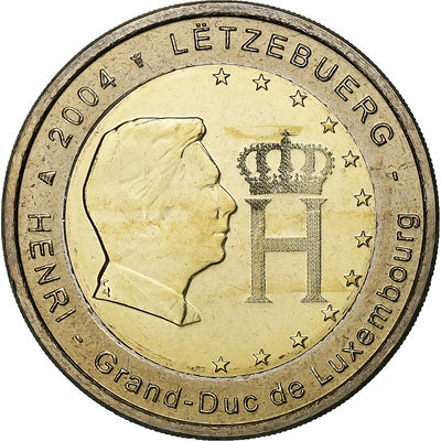 Luxembourg, 
            
               2 Euro, 
            
               Henri I Monogramme