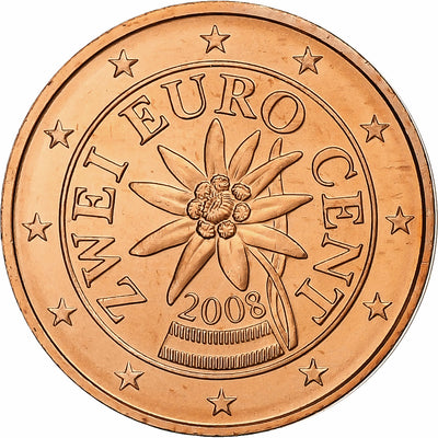 Autriche, 
            
               2 Euro Cent, 
            
               2008