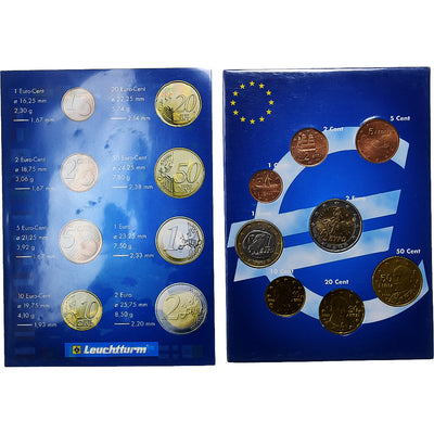 Grèce, 
            
               Set 1 ct. - 2 Euro, 
            
               2002