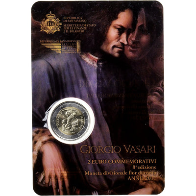 Saint Marin , 
            
               2 Euro, 
            
               Giorgo Vasari