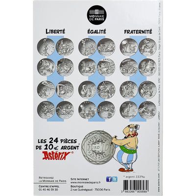 France, 
            
               10 Euro, 
            
               Astérix Fraternité (Astérix chez les Helvètes)