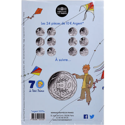 France, 
            
               10 Euro, 
            
               Petit Prince fait du cerf-volant