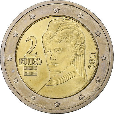 Autriche, 
            
               2 Euro, 
            
               Bertha von Suttner