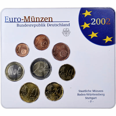 Allemagne, 
            
               1 Cent to 2 Euro, 
            
               BU