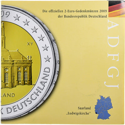 Allemagne, 
            
               2€ x 5, 
            
               Ludwigskirche