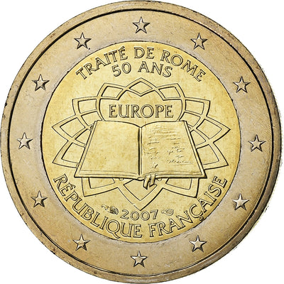 France, 
            
               2 Euro, 
            
               Traité de Rome