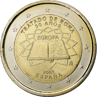 Espagne, 
            
               2 Euro, 
            
               Traité de Rome