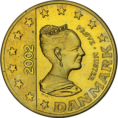 Danemark, 
            
               Margrethe II, 
            
               50 Euro Cent