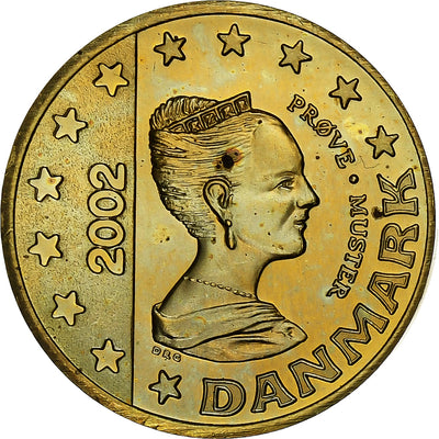 Danemark, 
            
               Margrethe II, 
            
               10 Euro Cent