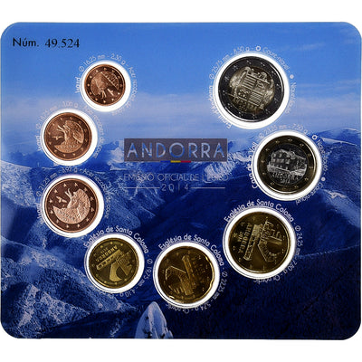 Andorre, 
            
               1 Cent to 2 Euro, 
            
               BU