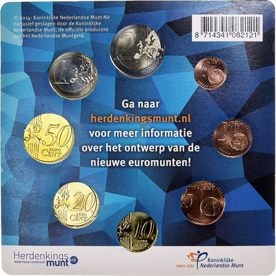 Pays-Bas, 
            
               1 Cent to 2 Euro, 
            
               BU