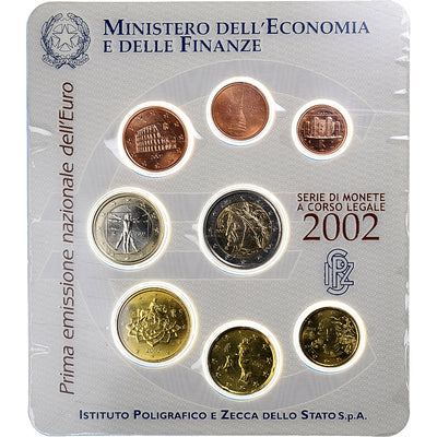 Italie, 
            
               1 Cent to 2 Euro, 
            
               BU