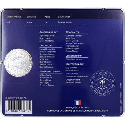 France, 
            
               10 Euro, 
            
               Champions du Monde