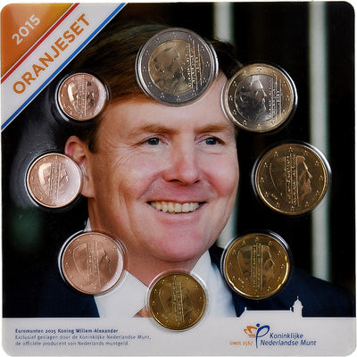 Pays-Bas, 
            
               Willem-Alexander, 
            
               1 Cent to 2 Euro