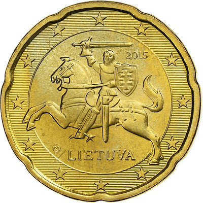 Lituanie, 
            
               20 Euro Cent, 
            
               BU