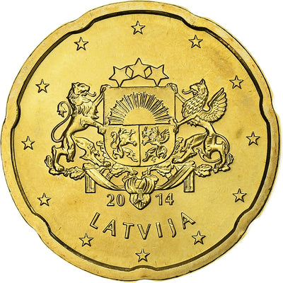 Lettonie, 
            
               20 Euro Cent, 
            
               BU