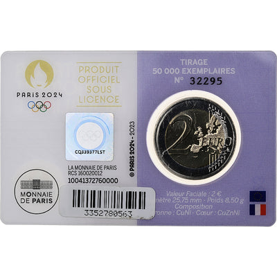 France, 
            
               2 Euro, 
            
               Olympic Games Paris 2024