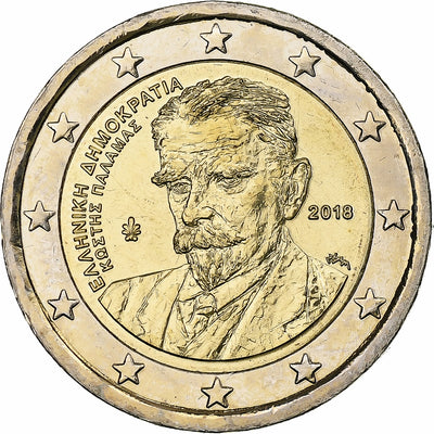 Grèce, 
            
               2 Euro, 
            
               Kostis Palamas