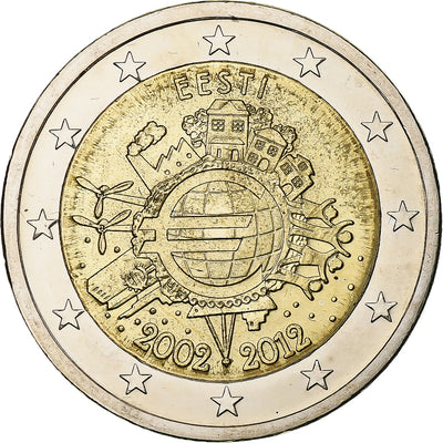 Estonie, 
            
               2 Euro, 
            
               Introduction de l'euro