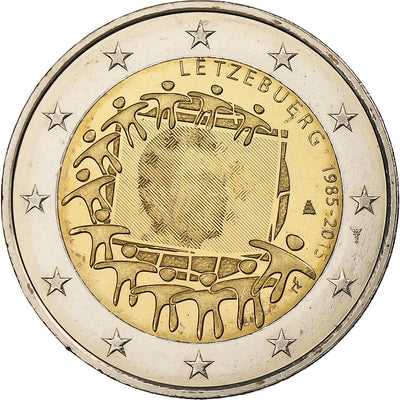 Luxembourg, 
            
               2 Euro, 
            
               30 ans du drapeau de l'UE