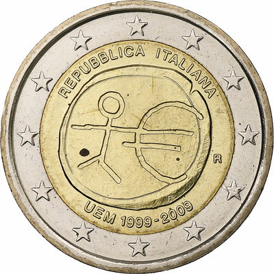 Italie, 
            
               2 Euro, 
            
               Union économique et monétaire