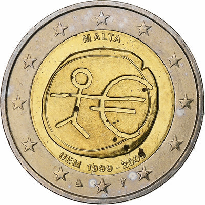 Malte, 
            
               2 Euro, 
            
               Union économique et monétaire