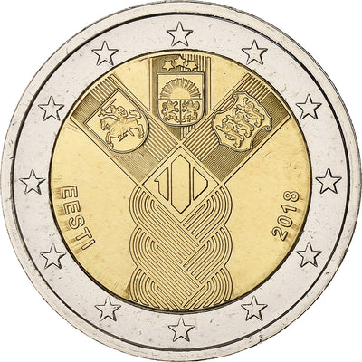 Estonie, 
            
               2 Euro, 
            
               Independent Baltic States