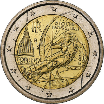 Italie, 
            
               2 Euro, 
            
               Turin Winter Olympic Games