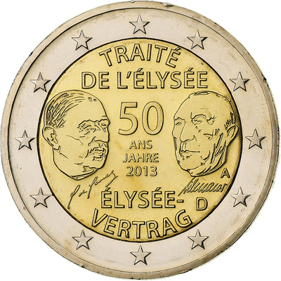 Allemagne, 
            
               2 Euro, 
            
               50 ans du traité de l'Élysée