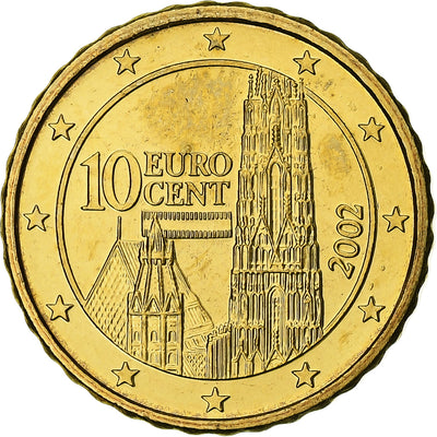 Autriche, 
            
               10 Euro Cent, 
            
               Cathedral Saint Stephen