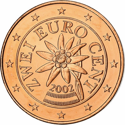 Autriche, 
            
               2 Euro Cent, 
            
               2002