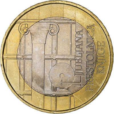 Slovénie, 
            
               3 Euro, 
            
               World Book Capital