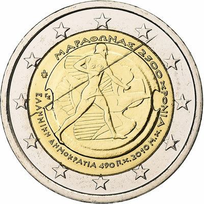 Grèce, 
            
               2 Euro, 
            
               Marathon