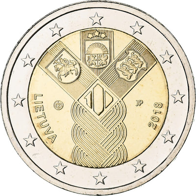 Lituanie, 
            
               2 Euro, 
            
               Independent Baltic States