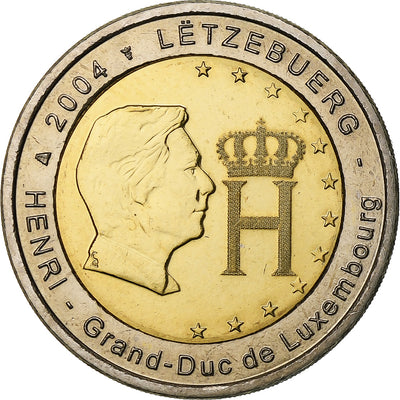 Luxembourg, 
            
               2 Euro, 
            
               Monogramme of Henri I