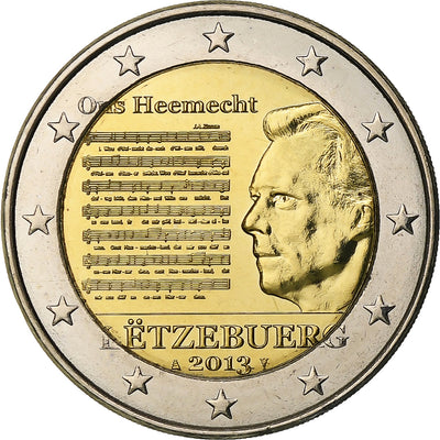 Luxembourg, 
            
               2 Euro, 
            
               National Anthem