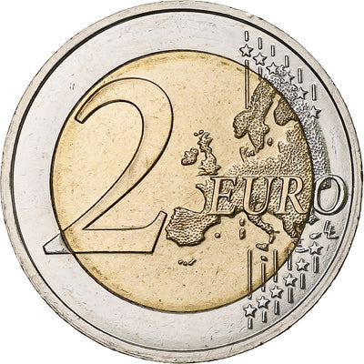 France, 
            
               2 Euro, 
            
               Ruban Rose