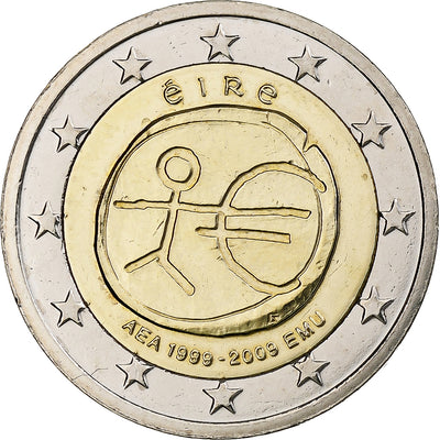 Irlande, 
            
               2 Euro, 
            
               Union économique et monétaire