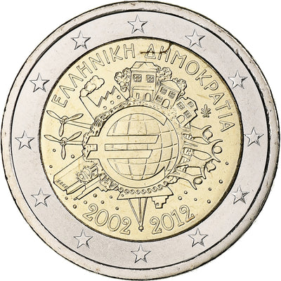 Grèce, 
            
               2 Euro, 
            
               Introduction de l'euro