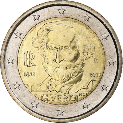 Italie, 
            
               2 Euro, 
            
               Giuseppe Verdi