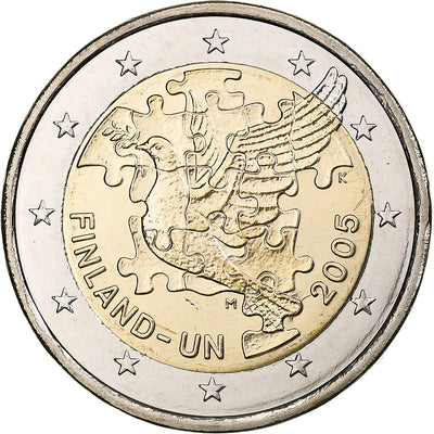 Finlande, 
            
               2 Euro, 
            
               ONU