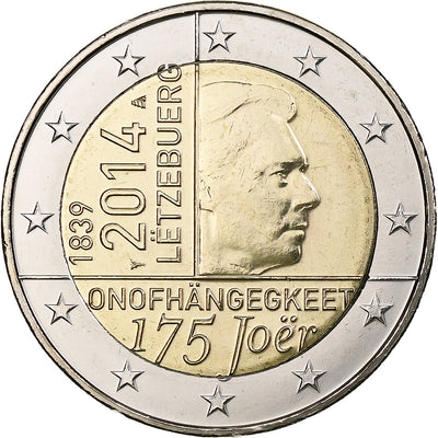 Luxembourg, 
            
               2 Euro, 
            
               175th Anniversary - Independence of Luxemburg