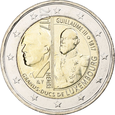 Luxembourg, 
            
               2 Euro, 
            
               Guillaume III