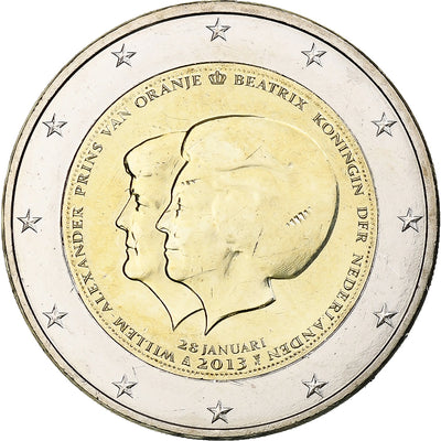 Pays-Bas, 
            
               2 Euro, 
            
               Abdication of Queen Beatrix