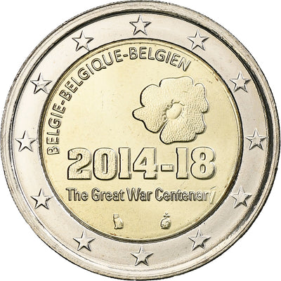 Belgique, 
            
               2 Euro, 
            
               First World War Centenary